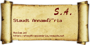 Staudt Annamária névjegykártya